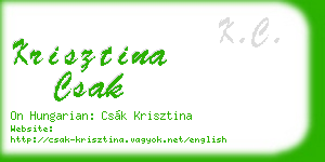 krisztina csak business card